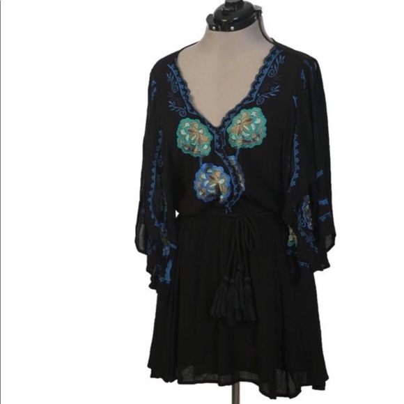 Free People Cora Boho Embroidered Mini Dress - Picture 13 of 13